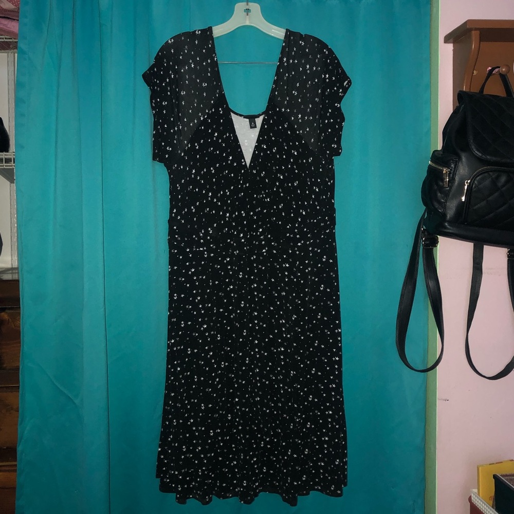 TORRID Faux Wrap Star Skater Dress